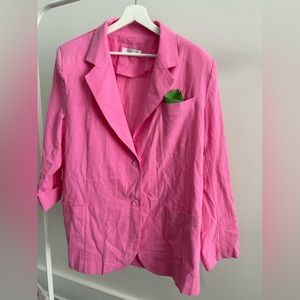Storets pink linen blazer